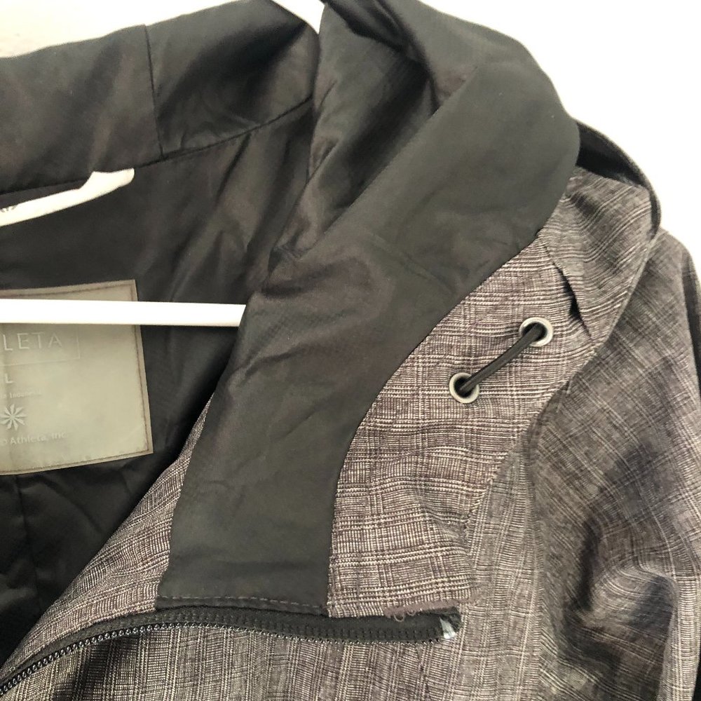 Athleta Waterproof Rainfall Rain Jacket Gray Blac… - image 5